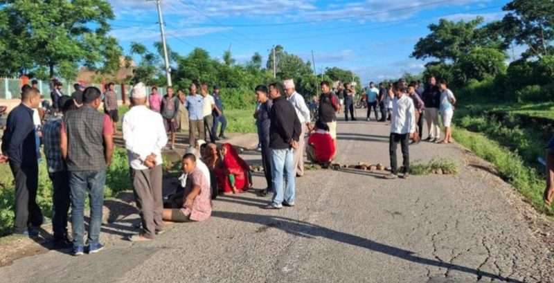  दाङमा टिप्परले मोटरसाइकललाई ठक्कर दिँदा मोटरसाइकल चालक कुलबहादुर बस्नेतको मृत्युु