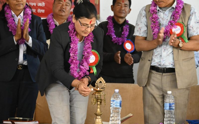 रोल्पाको त्रिवेणी गाउँपालिका पूर्ण खोप पालिका घोषणा