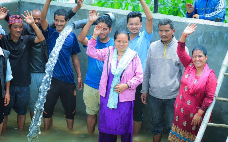लिङदुङ खोलाको पानी गाँउटाकुरा पुगेपछि खुसियाली छायो