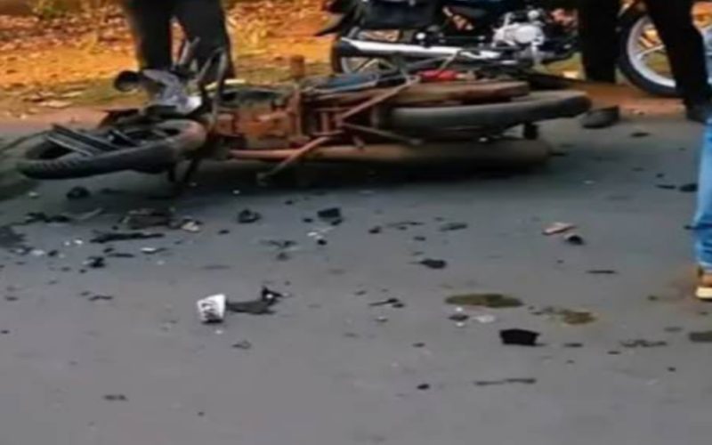 रोल्पा त्रिवेणी गापा ६ नम्बर वडाका पुर्व वडा सदस्य केसि सवार बाइक चन्द्रौटामा दुर्घटना